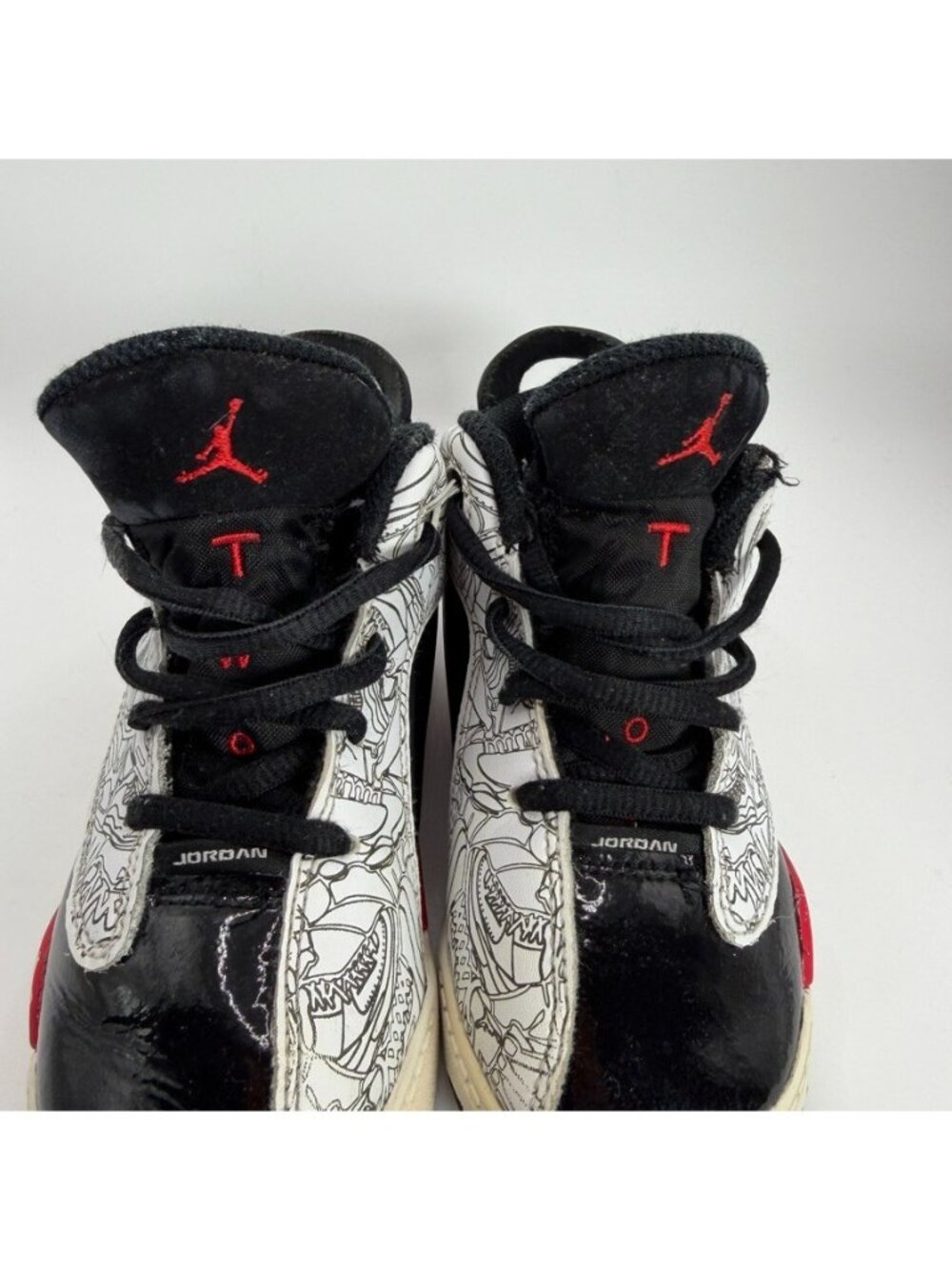Nike Air Jordan Dub Zero Retro Shoes Kids Size 9C Black Red DV1358-162 - Picture 3 of 10